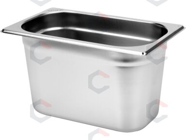 Gastronominis indas GN 1/4 | 265 × 162 × 150 mm | nerūdijantis plienas | 3,1 l (YG-00284)