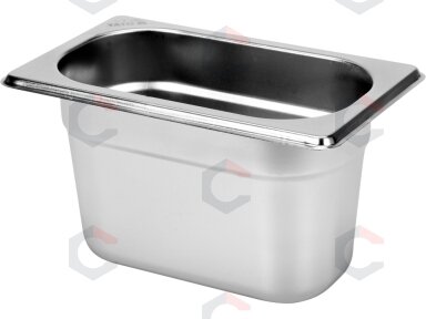 Gastronominis indas GN 1/9 | 176 × 108 × 100 mm | nerūdijantis plienas | 0,9 l (YG-00296)