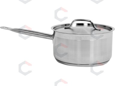Nerūdijančio plieno prikaistuvis su dangčiu | Ø 20 cm | 200 × 105 mm | 3,3 l (YG-00061)