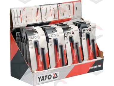 Staliaus pieštukas automatinis su 6 grafito šerdelėmis (YT-69281) Staliaus pieštukas automatinis su 6 grafito šerdelėmis (YT-69281)