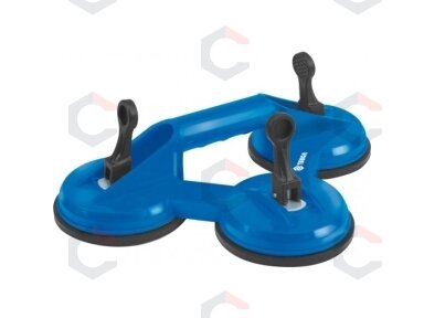 Stiklų kėliklis trijų čiuptuvų | 3x115 mm | iki 100 kg (05302) Stiklų kėliklis trijų čiuptuvų | 3x115 mm | iki 100 kg (05302)