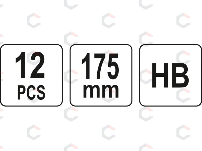 Staliaus pieštukai | 175 mm | 12 vnt. (YT-692612) 3 Staliaus pieštukai | 175 mm | 12 vnt. (YT-692612) 3
