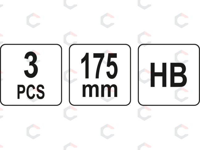 Staliaus pieštukai | 175 mm | 3 vnt. (YT-692603) 3 Staliaus pieštukai | 175 mm | 3 vnt. (YT-692603) 3