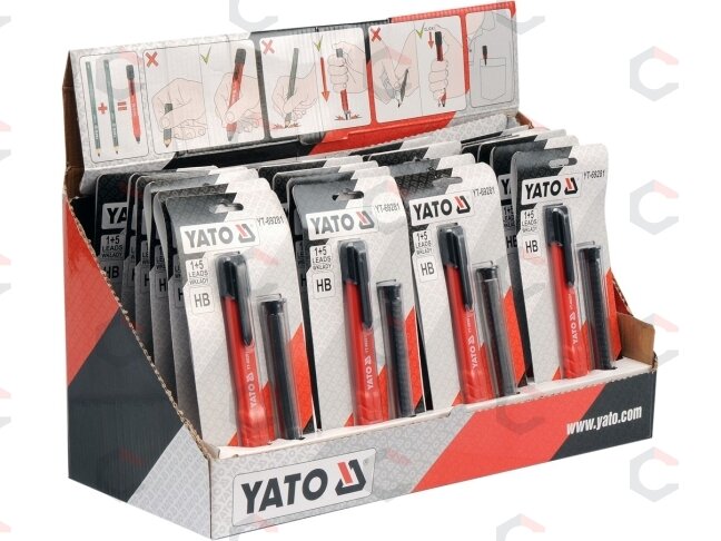 Staliaus pieštukas automatinis su 6 grafito šerdelėmis (YT-69281) 1 Staliaus pieštukas automatinis su 6 grafito šerdelėmis (YT-69281) 1