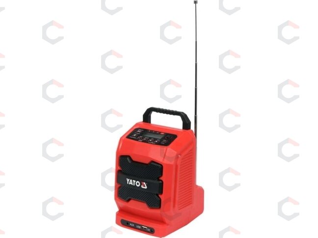 Statybinis radijas – 18 V akumuliatorius + 230 V, FM/AM/Bluetooth/AUX (YT-82940) 2 Statybinis radijas – 18 V akumuliatorius + 230 V, FM/AM/Bluetooth/AUX (YT-82940) 2