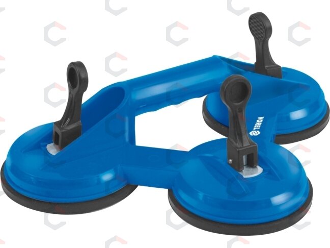 Stiklų kėliklis trijų čiuptuvų | 3x115 mm | iki 100 kg (05302) Stiklų kėliklis trijų čiuptuvų | 3x115 mm | iki 100 kg (05302)
