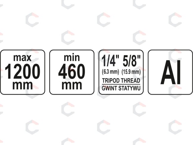 Stovas trikojis | aliuminis | 120 cm (YT-30475) 4 Stovas trikojis | aliuminis | 120 cm (YT-30475) 4