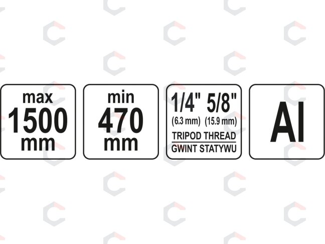 Stovas trikojis | aliuminis | 150 cm (YT-30477) 5