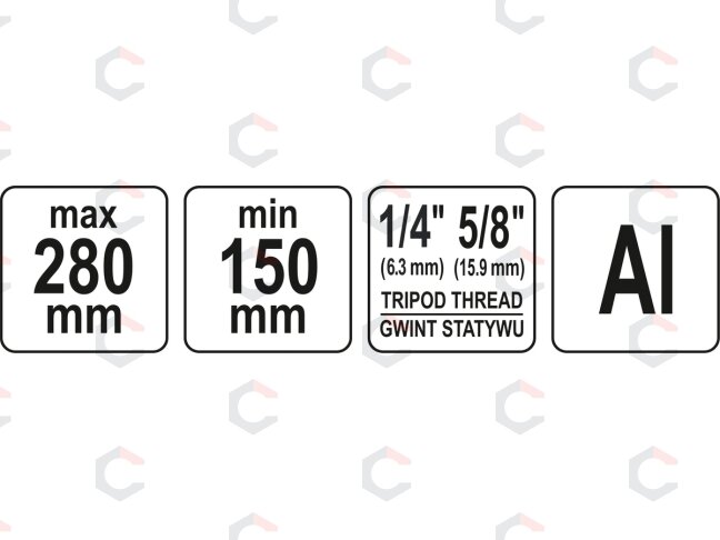 Stovas trikojis | aliuminis | 28 cm (YT-30471) 4