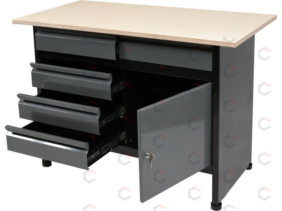 Stalas įrankių dirbtuvėms | varstotas | 1160 x 600 mm (58455) 1 Stalas įrankių dirbtuvėms | varstotas | 1160 x 600 mm (58455) 1
