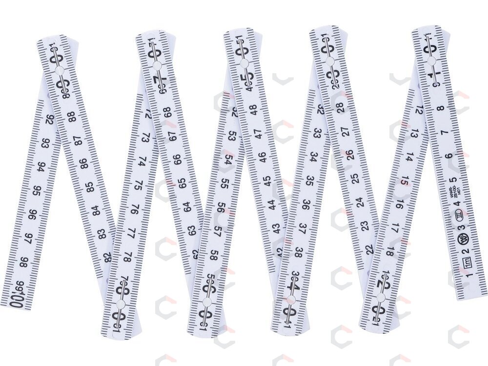 Sulankstomas metras plastikinis | 10 segmentų | 1 m (2054) 1 Sulankstomas metras plastikinis | 10 segmentų | 1 m (2054) 1