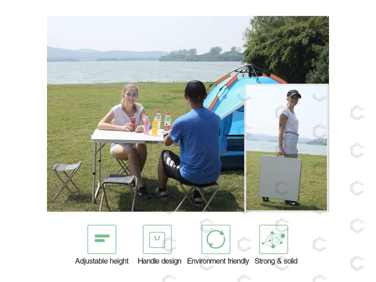 Sulankstomas stalas / prekystalis | aliuminis | reguliuojamas aukštis (LC01) 4 Sulankstomas stalas / prekystalis | aliuminis | reguliuojamas aukštis (LC01) 4