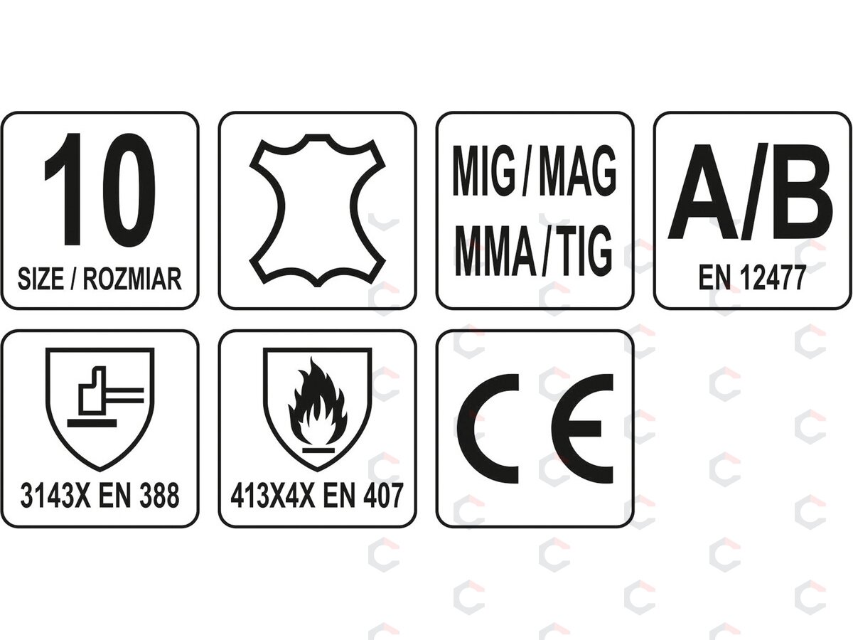 Suvirinimo pirštinės | A/B tipas | visiems suvirinimo darbams MIG/MAG, MMA ir TIG (YT-74822) 3 Suvirinimo pirštinės | A/B tipas | visiems suvirinimo darbams MIG/MAG, MMA ir TIG (YT-74822) 3