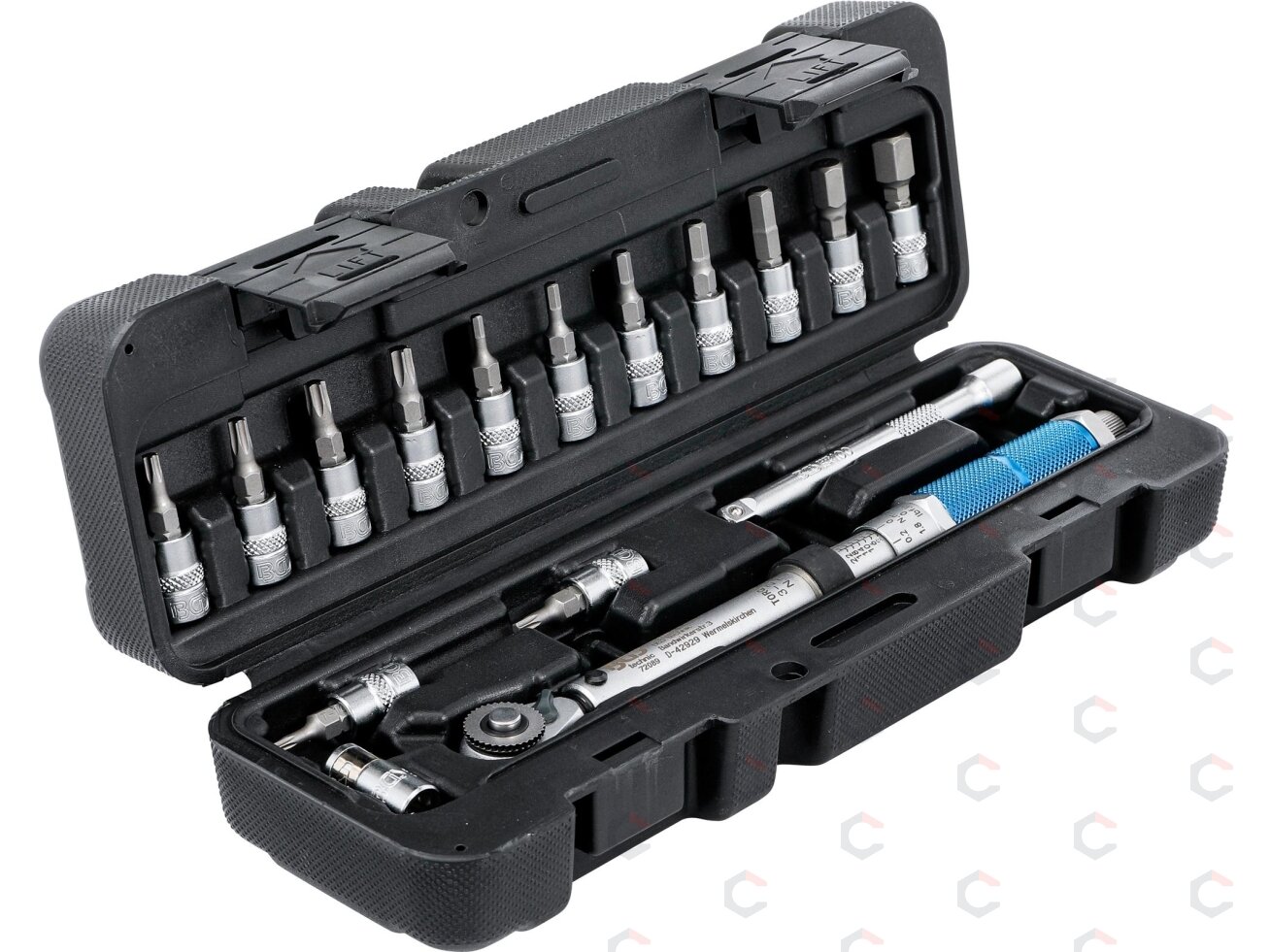 Dinamometrinio rakto rinkinys | 6,3 mm (1/4") | 3–24 Nm | 16 vnt. (72088) 2 Dinamometrinio rakto rinkinys | 6,3 mm (1/4") | 3–24 Nm | 16 vnt. (72088) 2