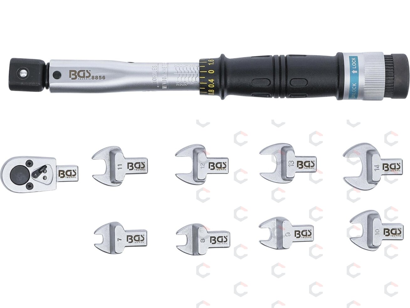 Sukimo momento veržliarakčio rinkinys | dinamometras | 6.3 mm (1/4") | 6 - 30 Nm | 10 vnt. (8856) 3 Sukimo momento veržliarakčio rinkinys | dinamometras | 6.3 mm (1/4") | 6 - 30 Nm | 10 vnt. (8856) 3