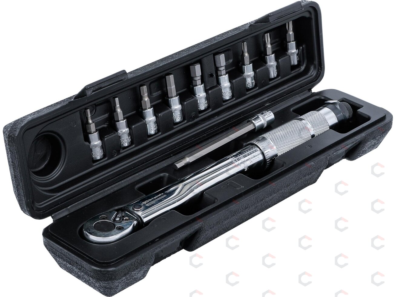 Dinamometrinio rakto rinkinys | 6,3 mm (1/4") | 2–24 Nm | 11 vnt. (72118) 1 Dinamometrinio rakto rinkinys | 6,3 mm (1/4") | 2–24 Nm | 11 vnt. (72118) 1