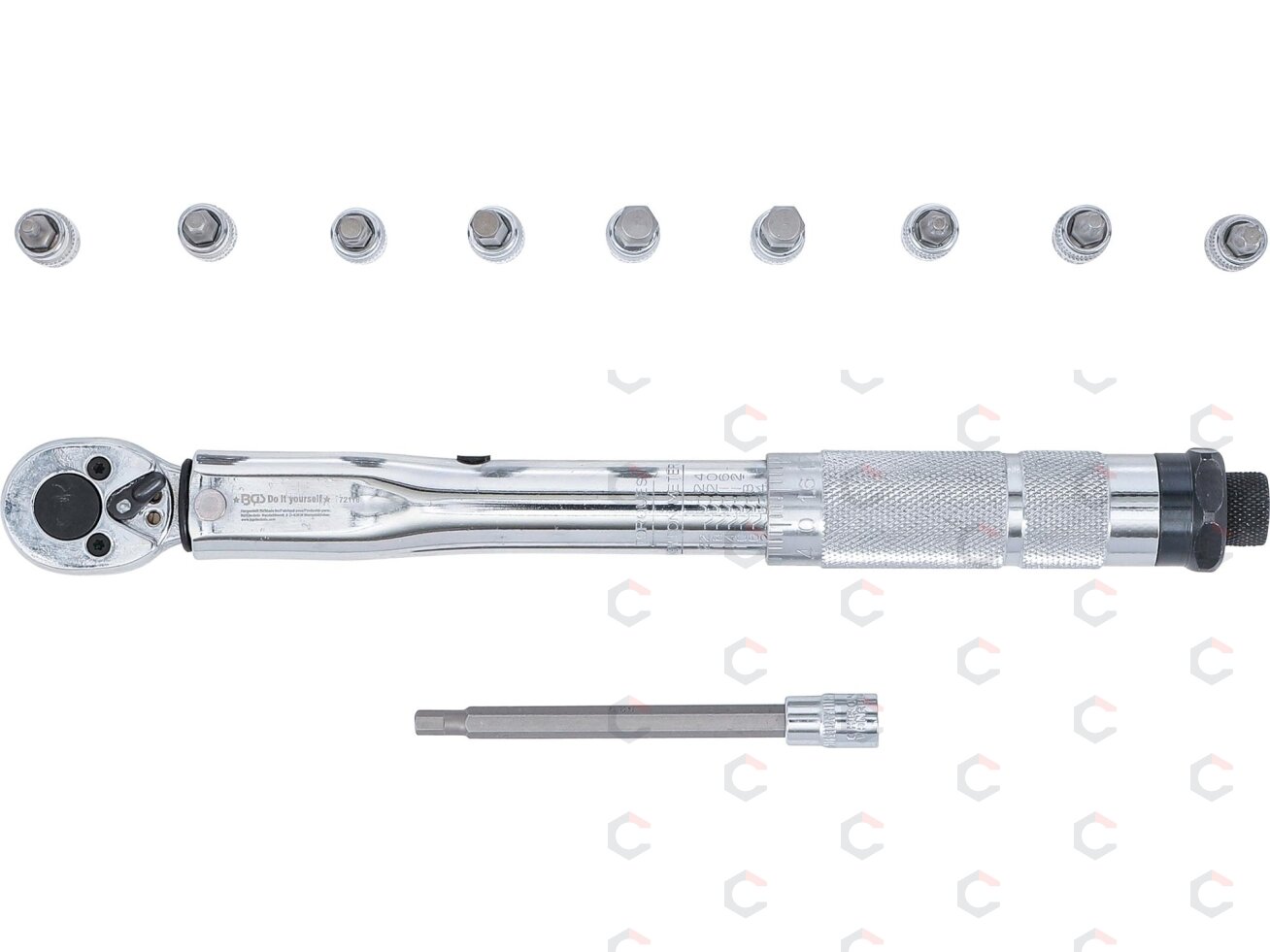 Dinamometrinio rakto rinkinys | 6,3 mm (1/4") | 2–24 Nm | 11 vnt. (72118) 5 Dinamometrinio rakto rinkinys | 6,3 mm (1/4") | 2–24 Nm | 11 vnt. (72118) 5
