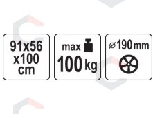 Sulankstomas turistinis sodo vežimėlis | plačios padangos | 100 kg (90181) 12