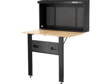 Sulankstomas darbastalis YATO su įrankių sienele | 1200 × 600 mm | 135 kg (YT-08944)