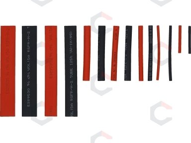Susitraukiančių žarnelių asortimentas | Raudona / juoda | 150 vnt. (9404) Susitraukiančių žarnelių asortimentas | Raudona / juoda | 150 vnt. (9404)