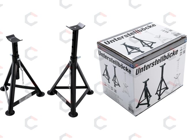 Sudedamų atramų komplektas | Keliamoji galia 3000 kg | 335-500 mm | 2 vnt. (3002) 2 Sudedamų atramų komplektas | Keliamoji galia 3000 kg | 335-500 mm | 2 vnt. (3002) 2