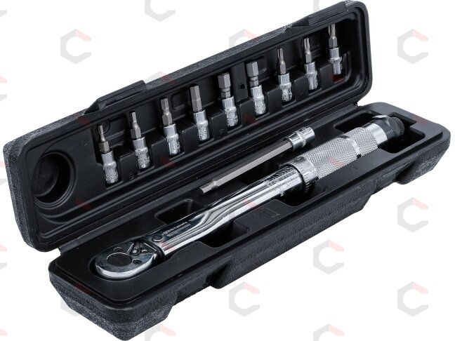 Dinamometrinio rakto rinkinys | 6,3 mm (1/4") | 2–24 Nm | 11 vnt. (72118) 1 Dinamometrinio rakto rinkinys | 6,3 mm (1/4") | 2–24 Nm | 11 vnt. (72118) 1