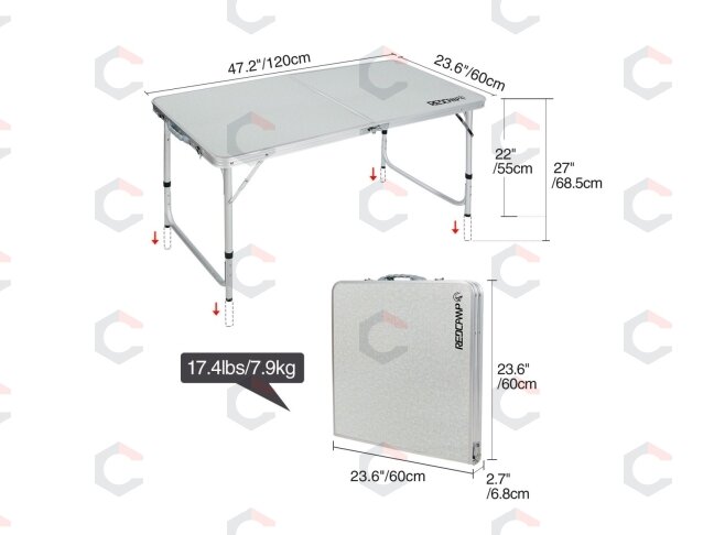 Sulankstomas stalas / prekystalis | aliuminis | reguliuojamas aukštis (LC01) 5 Sulankstomas stalas / prekystalis | aliuminis | reguliuojamas aukštis (LC01) 5