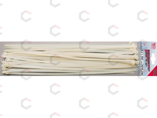 Suveržimo dirželiai | balti | 8,0 x 600 mm | 20 vnt. (80881) Suveržimo dirželiai | balti | 8,0 x 600 mm | 20 vnt. (80881)