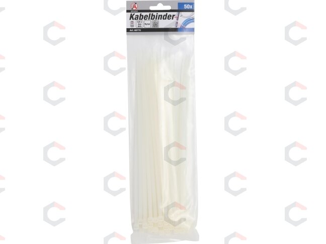 Suveržimo dirželių asortimentas | balti | 4,8 x 250 mm | 50 vnt.. (80770) 2 Suveržimo dirželių asortimentas | balti | 4,8 x 250 mm | 50 vnt.. (80770) 2