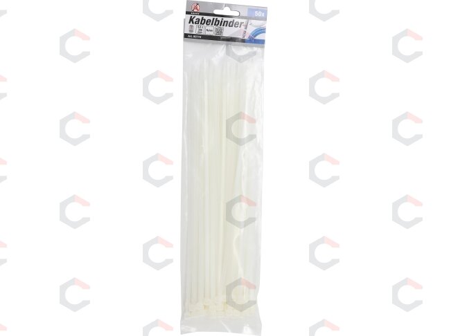 Suveržimo dirželių asortimentas | balti | 4,8 x 300 mm | 50 vnt. (80772) 2