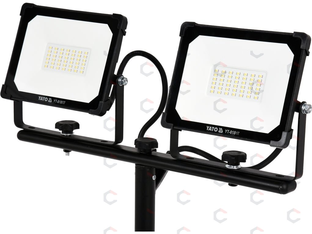 Šviesos diodų lempa / prožektorius | su stovu | SMD LED 2 x 30W 5400 LM (YT-81817) 1 Šviesos diodų lempa / prožektorius | su stovu | SMD LED 2 x 30W 5400 LM (YT-81817) 1