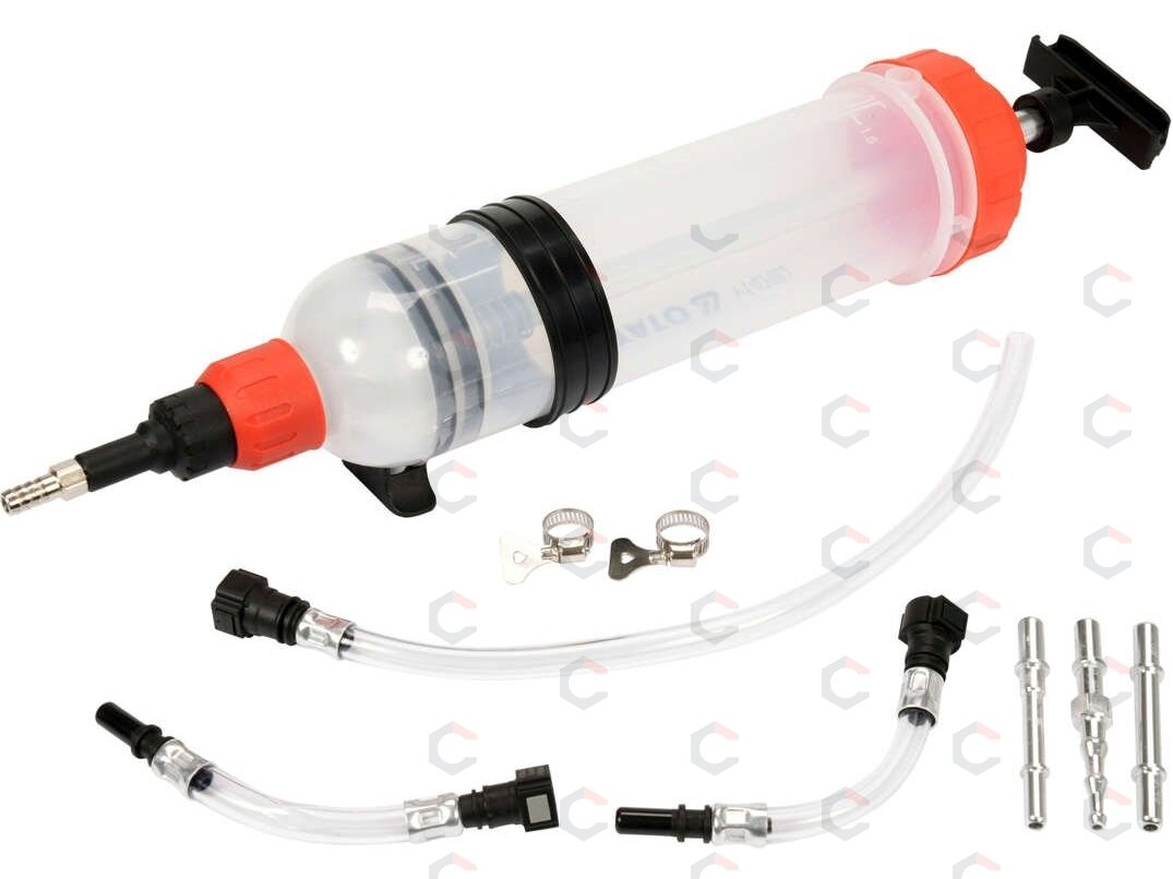 Švirkštas / rankinė pompa | 1500 ml | su 6 adapteriais (YT-07082) Švirkštas / rankinė pompa | 1500 ml | su 6 adapteriais (YT-07082)