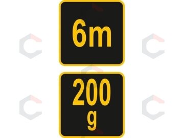 Svambalas plieninis dažytas | su pinta virve | 200g / 6 m (17303) 2 Svambalas plieninis dažytas | su pinta virve | 200g / 6 m (17303) 2