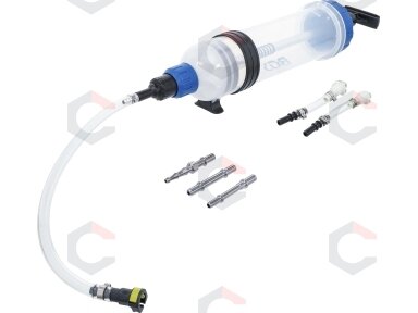 Švirkštas / rankinė pompa | 1500 ml | su adapterių rinkiniu (9782) Švirkštas / rankinė pompa | 1500 ml | su adapterių rinkiniu (9782)