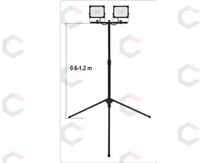 Šviesos diodų lempa / prožektorius | su stovu | SMD LED 2 x 30W 5400 LM (YT-81817) 2 Šviesos diodų lempa / prožektorius | su stovu | SMD LED 2 x 30W 5400 LM (YT-81817) 2