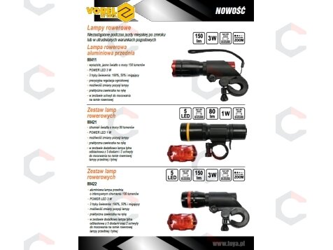 Šviesos diodų prožektorius dviračiui LED CREE XP-E 3W (88411) 8