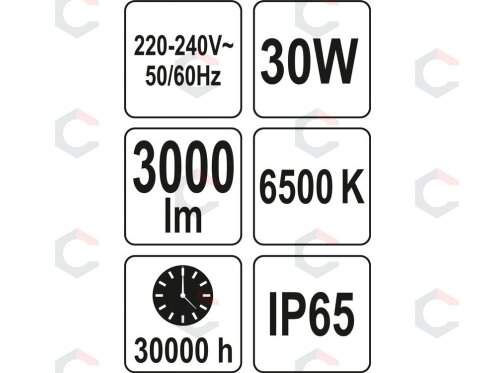 Šviesos diodų lempa / prožektorius | SMD LED 30W 3000LM (YT-81824) 5 Šviesos diodų lempa / prožektorius | SMD LED 30W 3000LM (YT-81824) 5