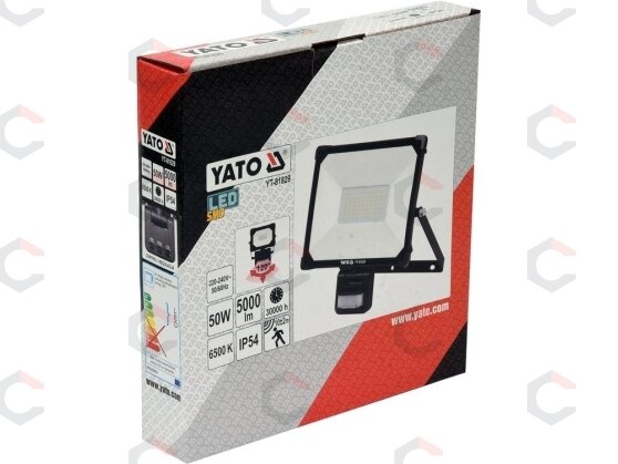 Šviesos diodų lempa / prožektorius | su judesio davikliu | SMD LED 50W 5000LM (YT-81829) 4 Šviesos diodų lempa / prožektorius | su judesio davikliu | SMD LED 50W 5000LM (YT-81829) 4