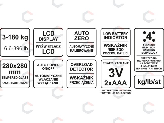 Svarstyklės vonios kambariui | analitinės | bluetooth (69201) 3