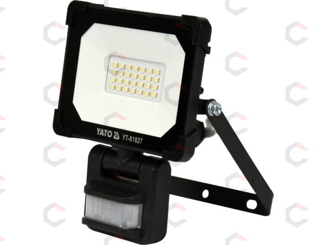 Šviesos diodų lempa / prožektorius | su judesio davikliu | SMD LED 20W 1800LM (YT-81827)