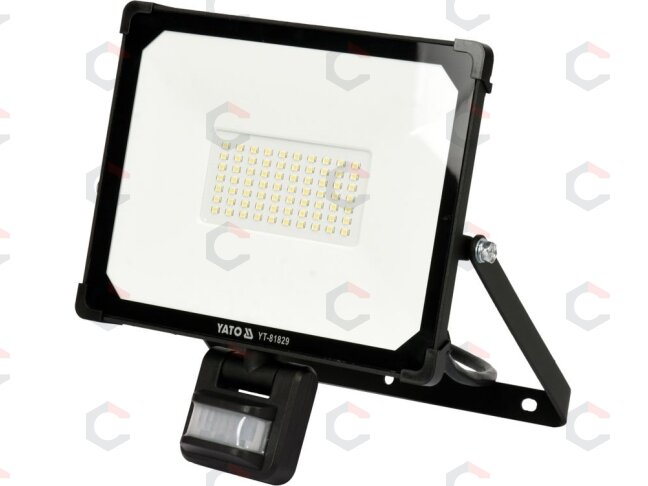 Šviesos diodų lempa / prožektorius | su judesio davikliu | SMD LED 50W 5000LM (YT-81829)