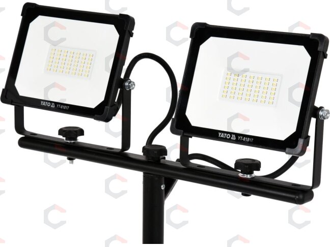Šviesos diodų lempa / prožektorius | su stovu | SMD LED 2 x 30W 5400 LM (YT-81817) 1 Šviesos diodų lempa / prožektorius | su stovu | SMD LED 2 x 30W 5400 LM (YT-81817) 1