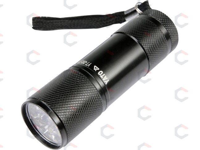 Šviesos diodų prožektorius 9 LED, juodas (YT-08570) Šviesos diodų prožektorius 9 LED, juodas (YT-08570)
