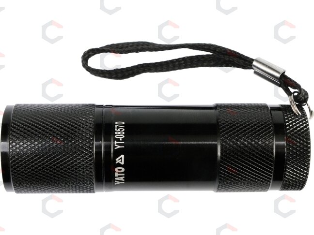 Šviesos diodų prožektorius 9 LED, juodas (YT-08570) 1 Šviesos diodų prožektorius 9 LED, juodas (YT-08570) 1