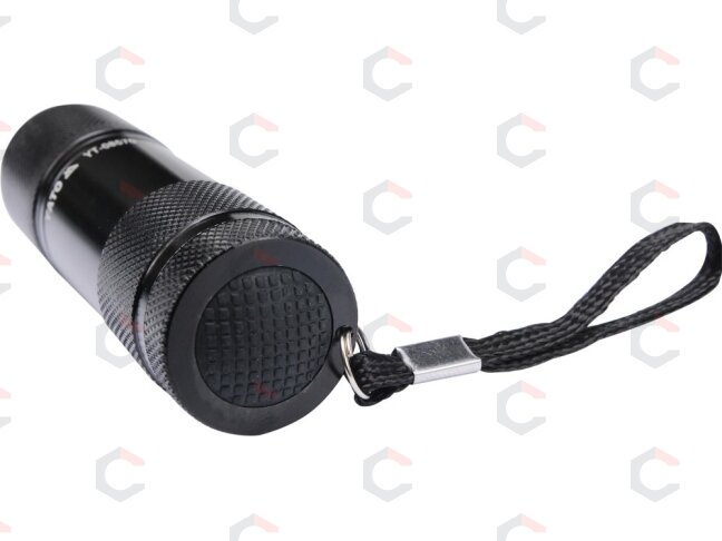 Šviesos diodų prožektorius 9 LED, juodas (YT-08570) 4 Šviesos diodų prožektorius 9 LED, juodas (YT-08570) 4