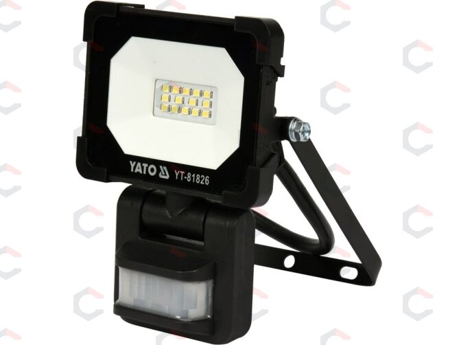 Šviesos diodų lempa / prožektorius | su judesio davikliu | SMD LED 10W 900LM (YT-81826) Šviesos diodų lempa / prožektorius | su judesio davikliu | SMD LED 10W 900LM (YT-81826)