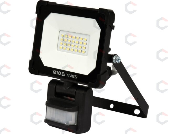 Šviesos diodų lempa / prožektorius | su judesio davikliu | SMD LED 20W 1800LM (YT-81827)