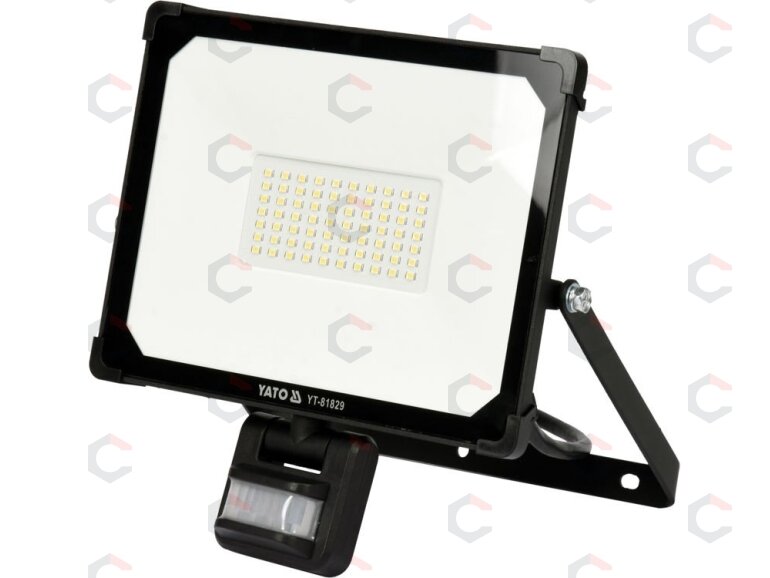 Šviesos diodų lempa / prožektorius | su judesio davikliu | SMD LED 50W 5000LM (YT-81829)