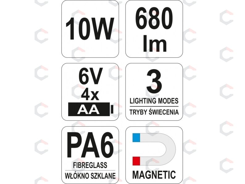 Šviesos diodų prožektorius | 10W COB LED | 680 lm (YT-81821) 4 Šviesos diodų prožektorius | 10W COB LED | 680 lm (YT-81821) 4