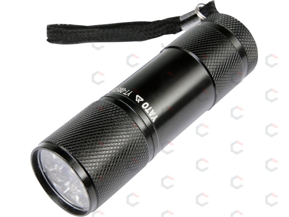 Šviesos diodų prožektorius 9 LED, juodas (YT-08570) Šviesos diodų prožektorius 9 LED, juodas (YT-08570)